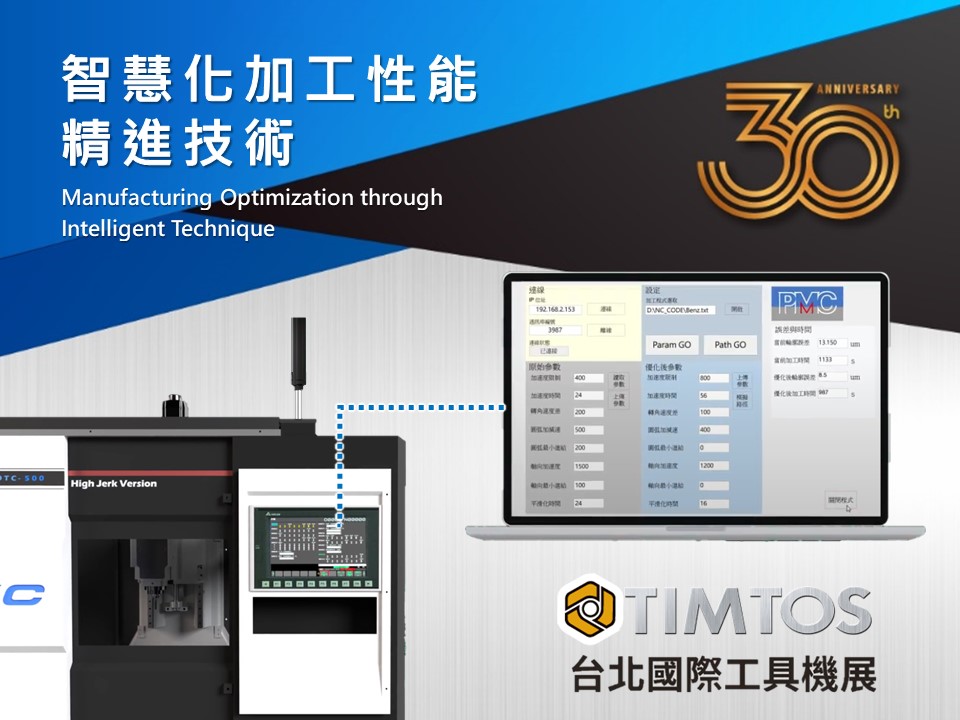 【TIMTOS 2023】 智慧化加工性能精進技術 Manufacturing Optimization through Intelligent Technique